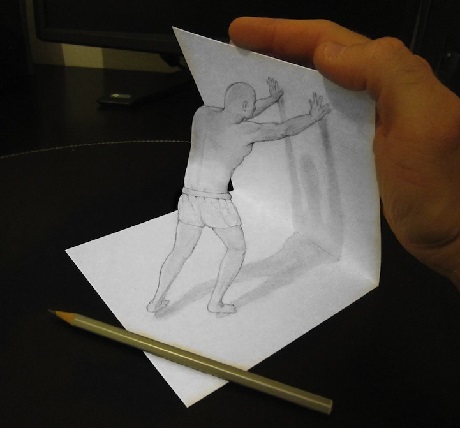 3D рисунки карандашом ,прикольние картинки,приколы